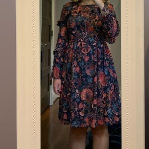 Cute Ruffle Paisley Dress